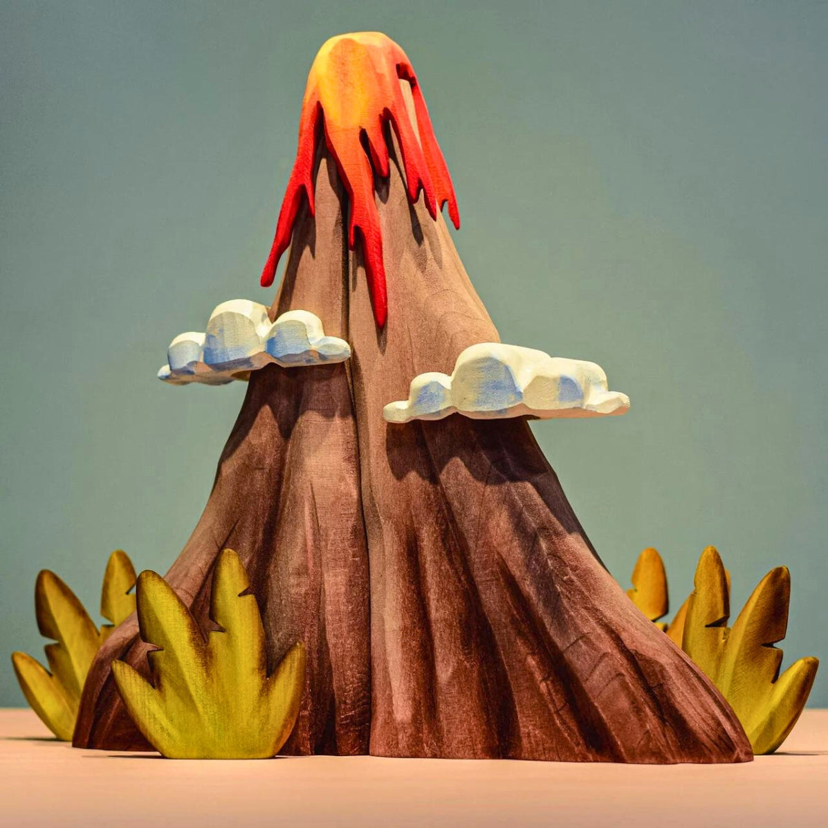 Bumbu Toys Wooden Figure - Volcano - Australia — Oskar's Wooden Ark