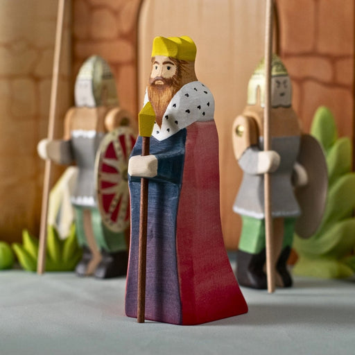 BumbuToys Wooden Medieval Figure - King for Small World Play from Australia