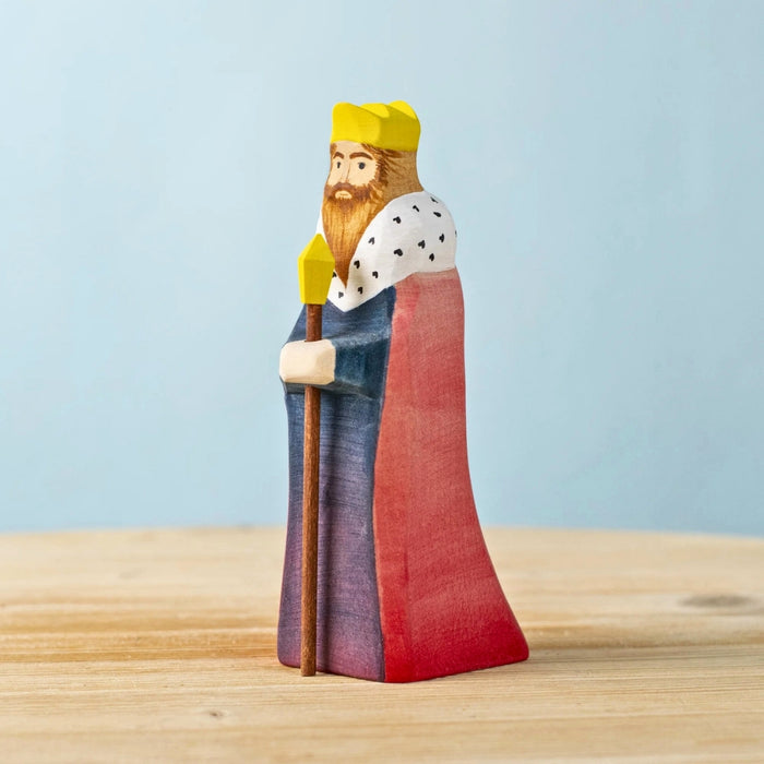 BumbuToys Wooden Medieval Figure - King for Small World Play from Australia