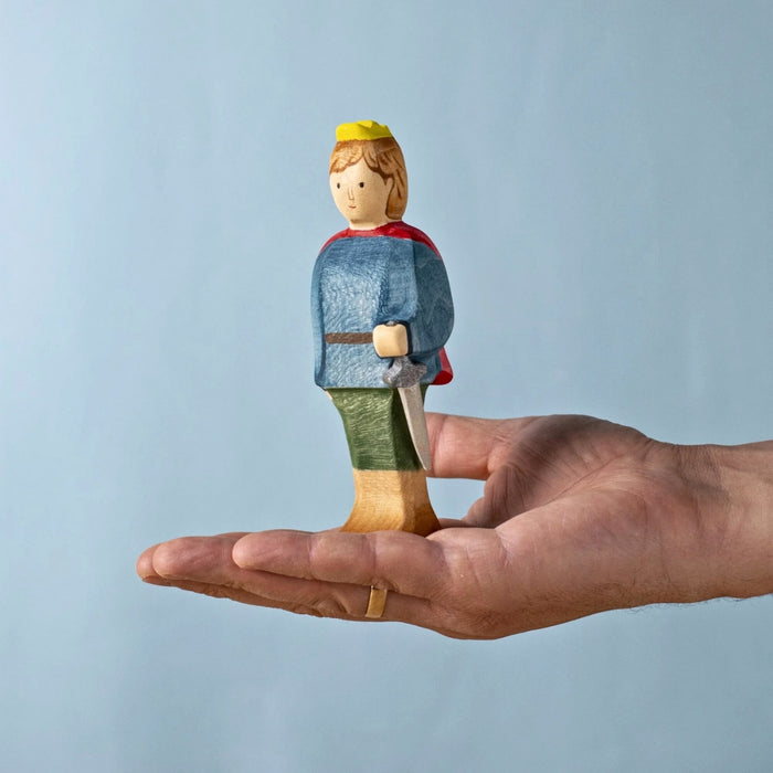 BumbuToys Wooden Medieval Figure - Prince for Small World Play from Australia