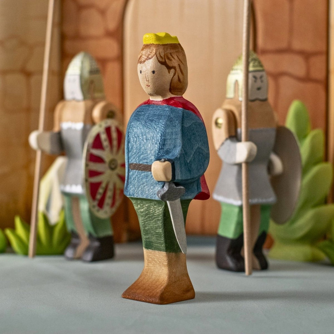 BumbuToys Wooden Medieval Figure - Prince for Small World Play from Australia