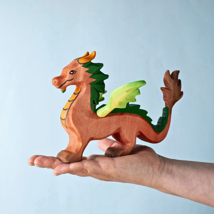 BumbuToys Wooden Mythical Creature - Dragon for Small World Play from Australia