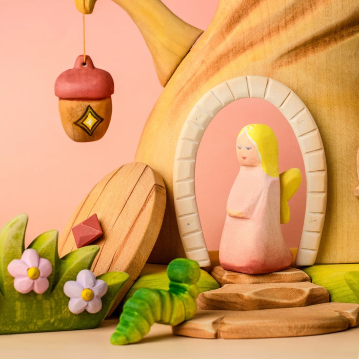 BumbuToys Wooden Mythical Creature - Fairy - Coral for Small World Play - Online, Australia