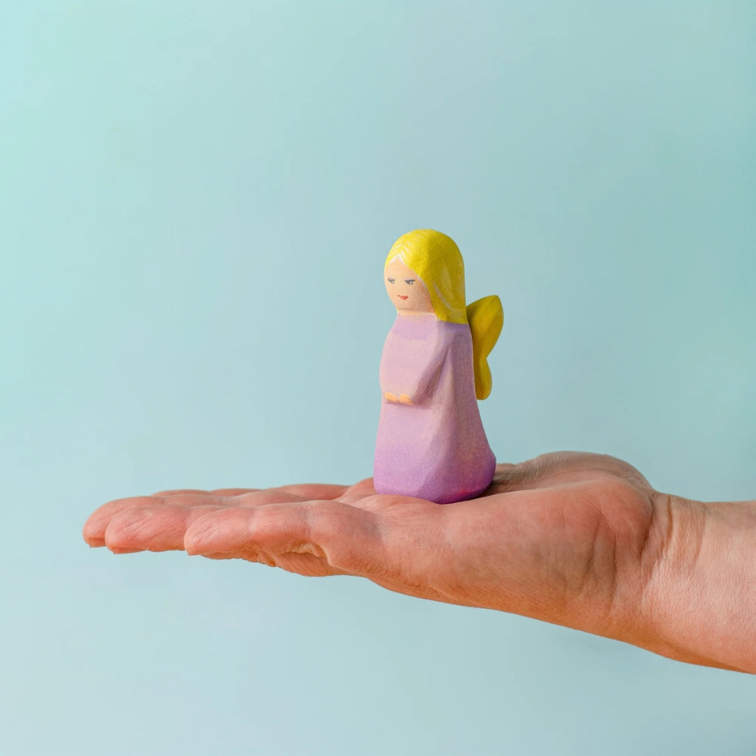 BumbuToys Wooden Mythical Creature - Fairy - Lavender for Small World Play - Online, Australia
