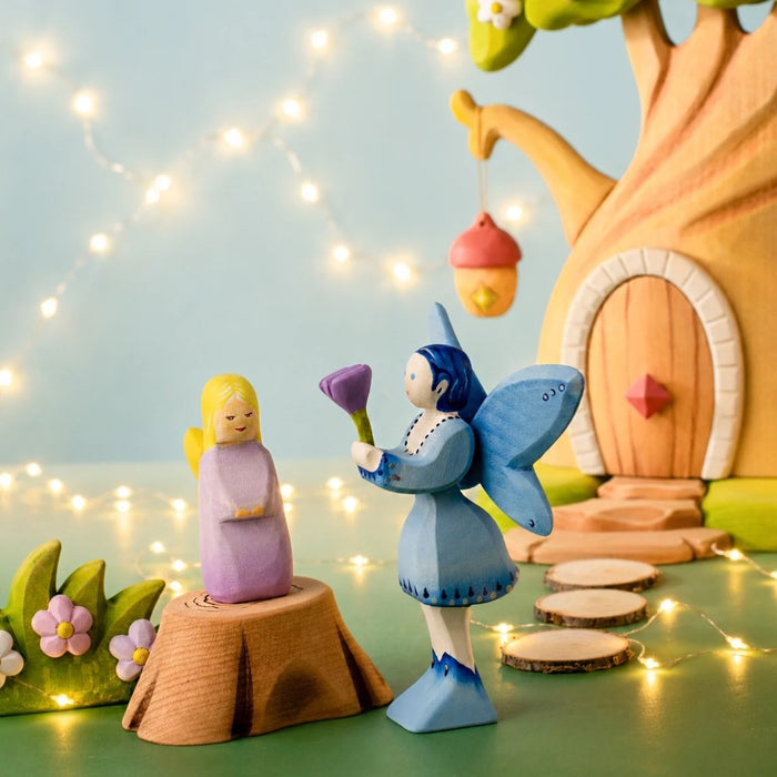 BumbuToys Wooden Mythical Creature - Fairy - Lavender