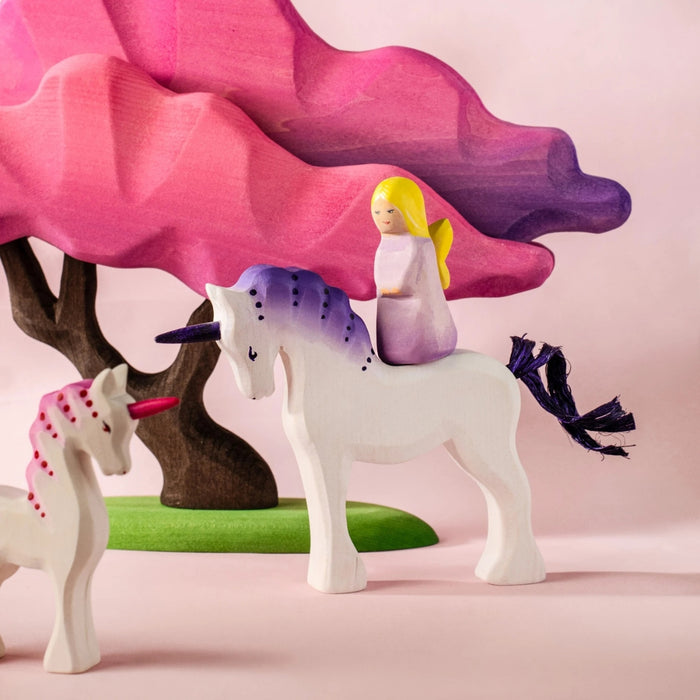 BumbuToys Wooden Mythical Creature - Fairy - Lavender for Small World Play - Online, Australia