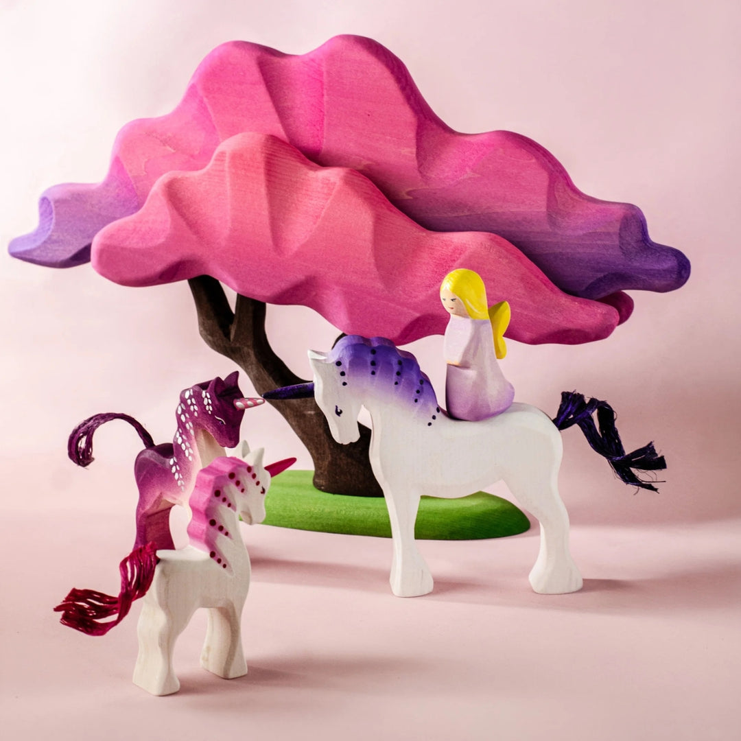 BumbuToys Wooden Mythical Creature - Fairy - Lavender for Small World Play - Online, Australia