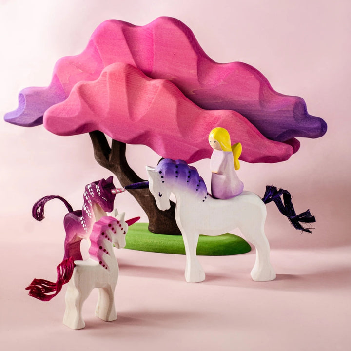 BumbuToys Wooden Mythical Creature - Fairy - Lavender for Small World Play - Online, Australia
