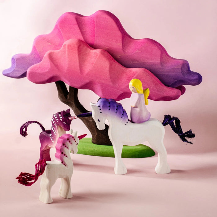 BumbuToys Wooden Mythical Creature - Fairy - Lavender for Small World Play - Online, Australia