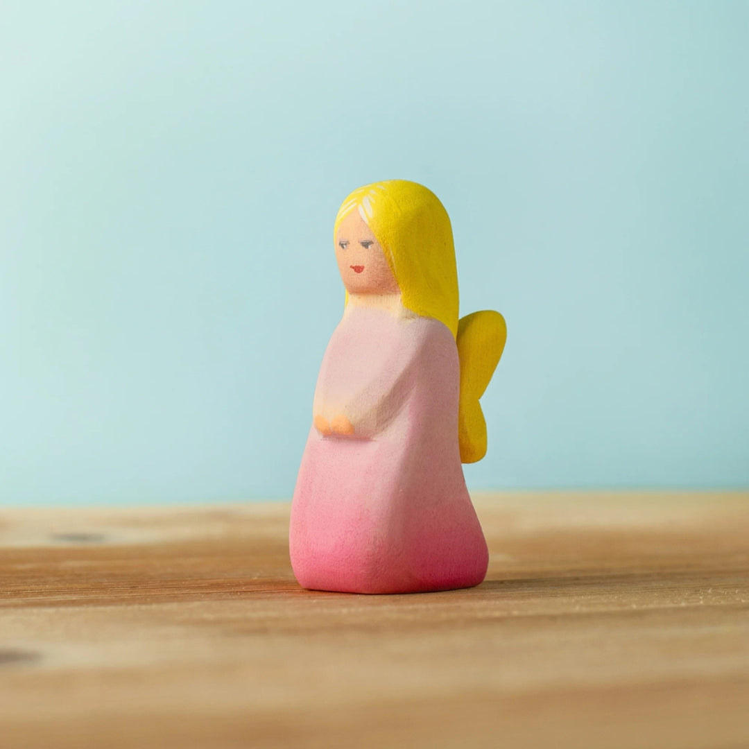 BumbuToys Wooden Mythical Creature - Fairy - Pink for Small World Play - Online, Australia