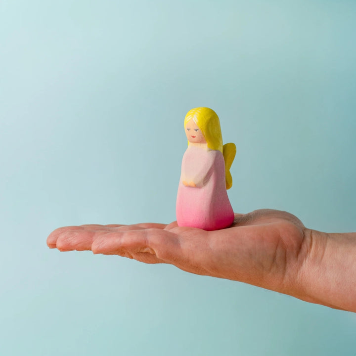 BumbuToys Wooden Mythical Creature - Fairy - Pink for Small World Play - Online, Australia