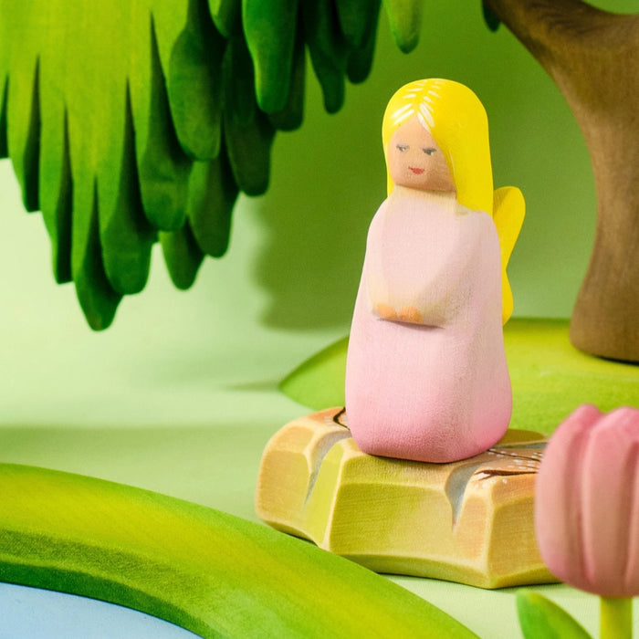 BumbuToys Wooden Mythical Creature - Fairy - Pink for Small World Play - Online, Australia