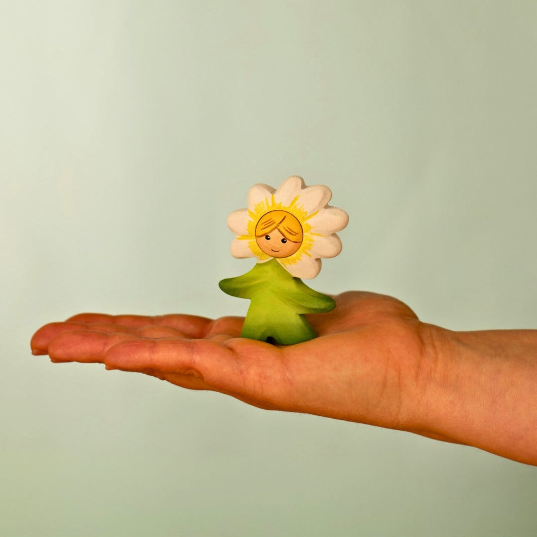 BumbuToys Wooden Mythical Creature - Flower Child - Daisy for Small World Play - Online, Australia