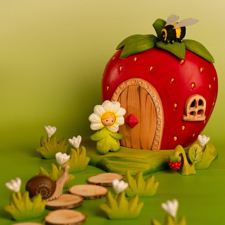BumbuToys Wooden Mythical Creature - Flower Child - Daisy for Small World Play - Online, Australia