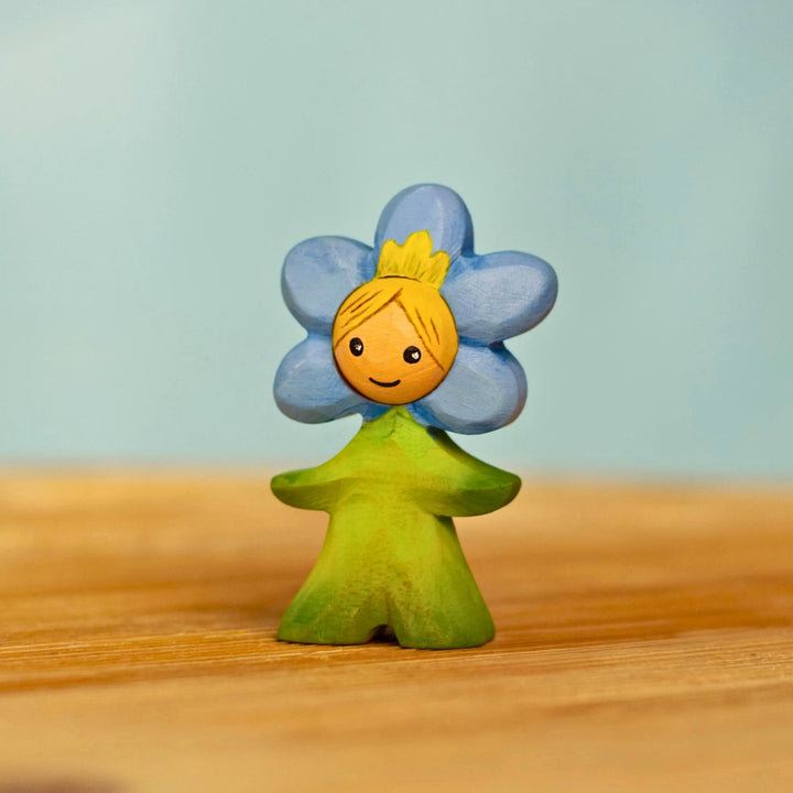 BumbuToys Wooden Mythical Creature - Flower Child - Forget-Me-Not for Small World Play - Online, Australia