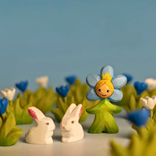 BumbuToys Wooden Mythical Creature - Flower Child - Forget-Me-Not for Small World Play - Online, Australia