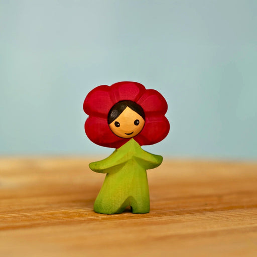 BumbuToys Wooden Mythical Creature - Flower Child - Poppy for Small World Play - Online, Australia