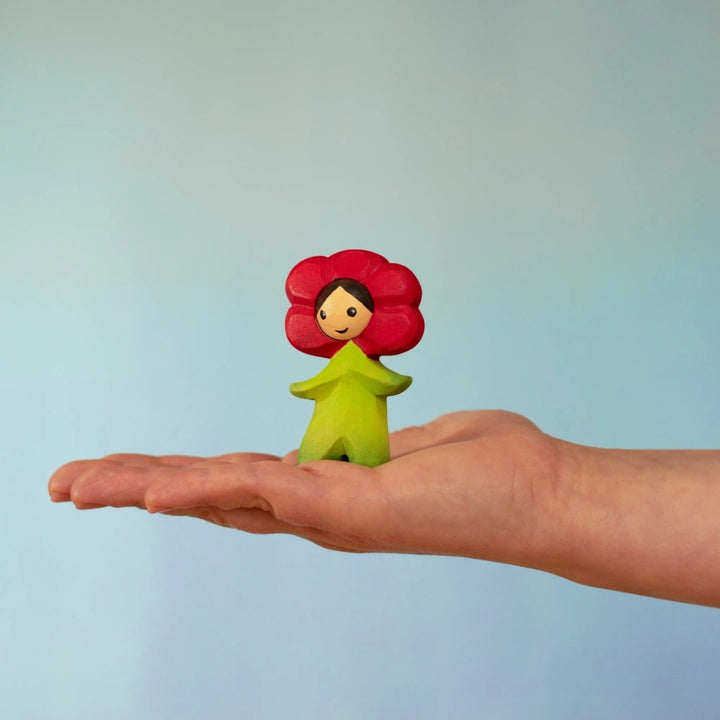 BumbuToys Wooden Mythical Creature - Flower Child - Poppy for Small World Play - Online, Australia
