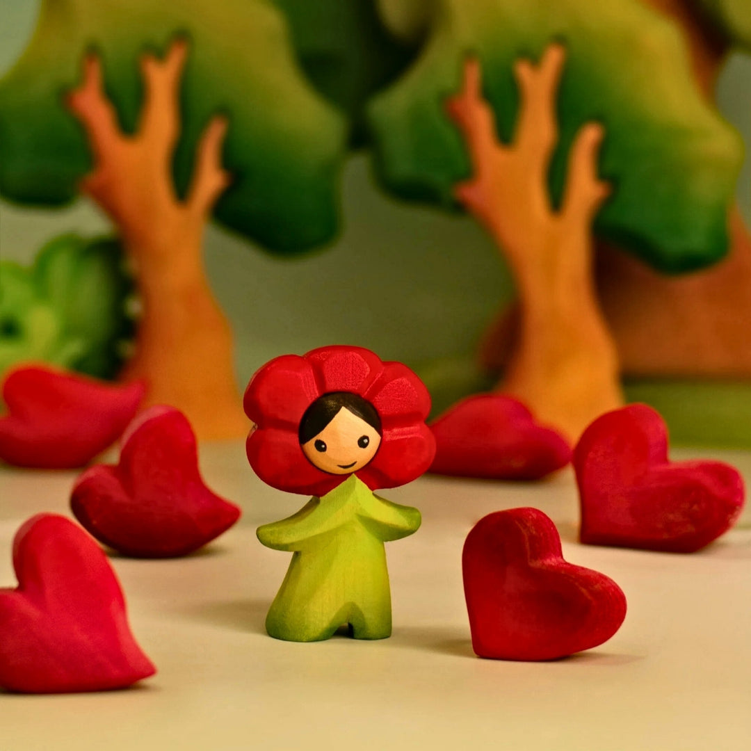 BumbuToys Wooden Mythical Creature - Flower Child - Poppy for Small World Play - Online, Australia
