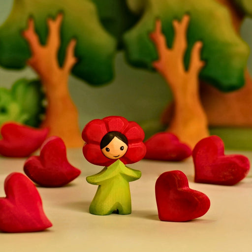 BumbuToys Wooden Mythical Creature - Flower Child - Poppy for Small World Play - Online, Australia