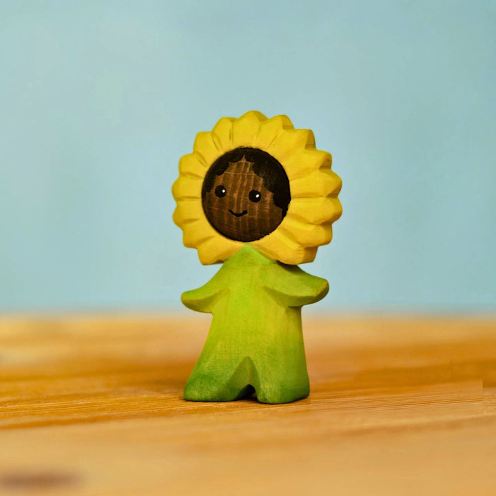 BumbuToys Wooden Mythical Creature - Flower Child - Sunflower for Small World Play - Online, Australia