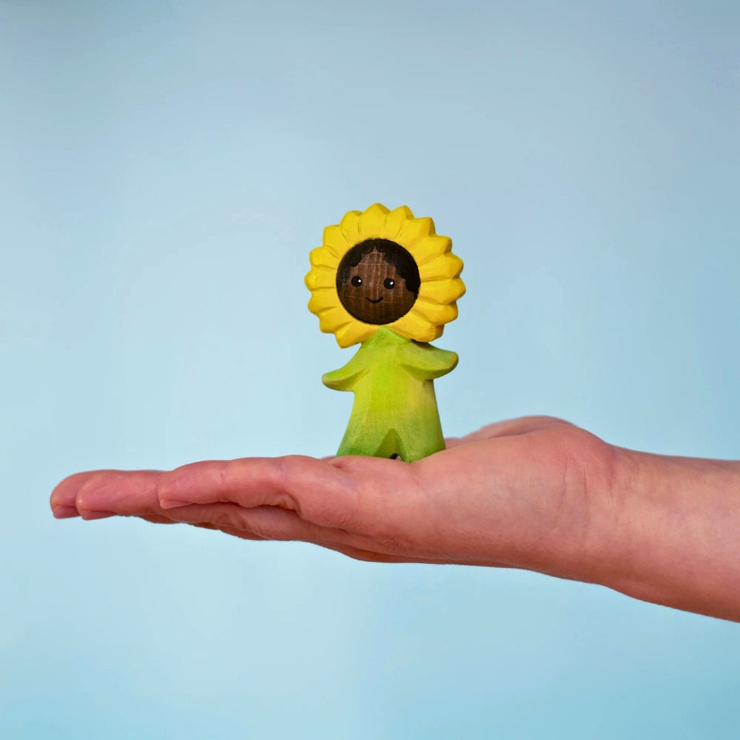 BumbuToys Wooden Mythical Creature - Flower Child - Sunflower for Small World Play - Online, Australia