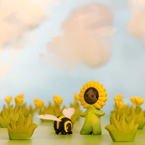BumbuToys Wooden Mythical Creature - Flower Child - Sunflower for Small World Play - Online, Australia