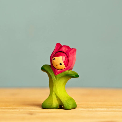 BumbuToys Wooden Mythical Creature - Flower Child - Tulip for Small World Play - Online, Australia