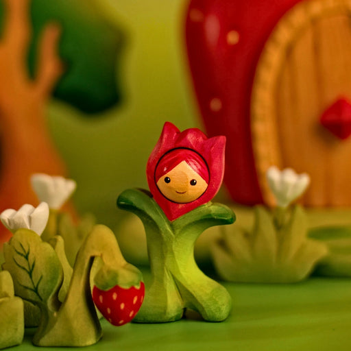 BumbuToys Wooden Mythical Creature - Flower Child - Tulip for Small World Play - Online, Australia