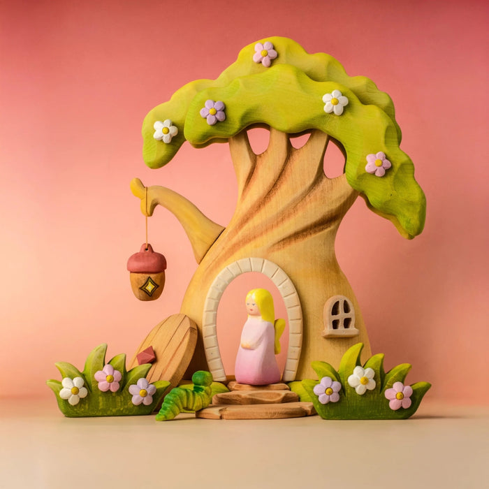 BumbuToys Wooden Plant Figure - Blossom Bush for Small World Play - Online, Australia