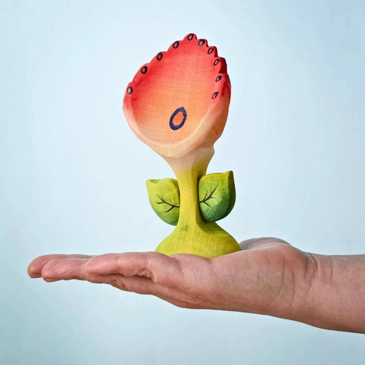BumbuToys Wooden Plant Figure - Flower - Spring, Perla for Small World Play from Australia
