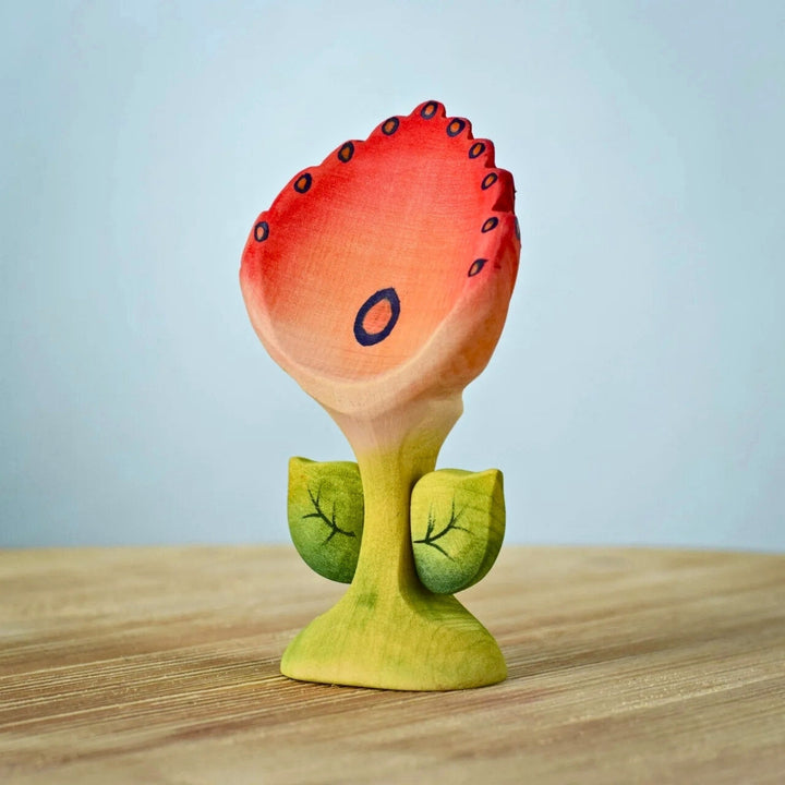 BumbuToys Wooden Plant Figure - Flower - Spring, Perla for Small World Play from Australia