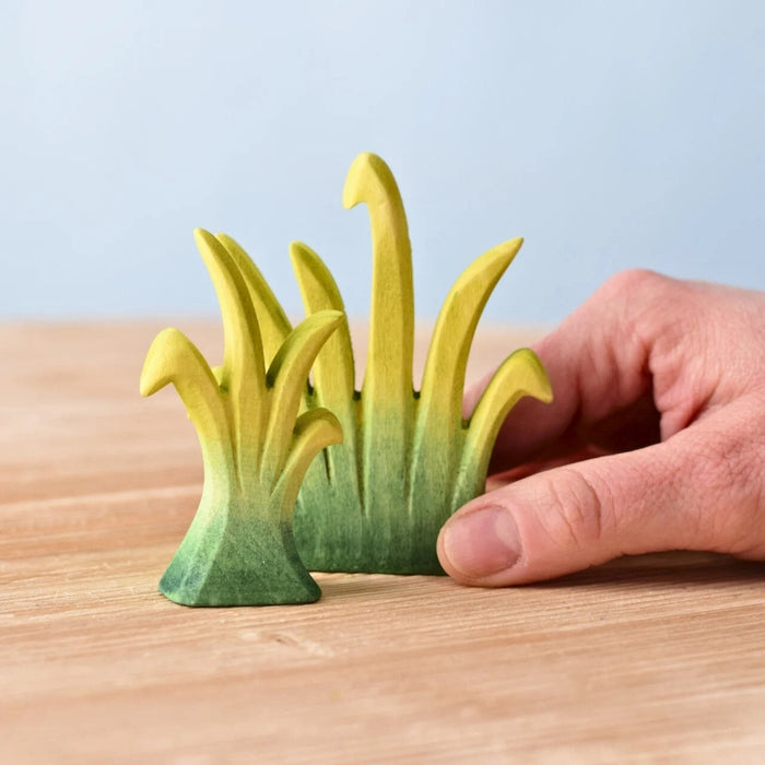 BumbuToys Wooden Plant Figure - Reed - Small for Small World Play from Australia