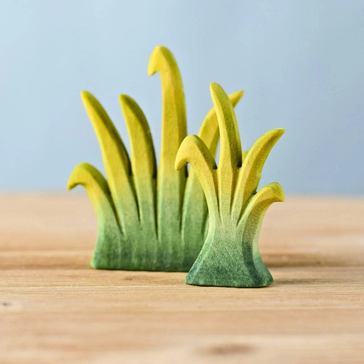 BumbuToys Wooden Plant Figure - Reed - Small for Small World Play from Australia