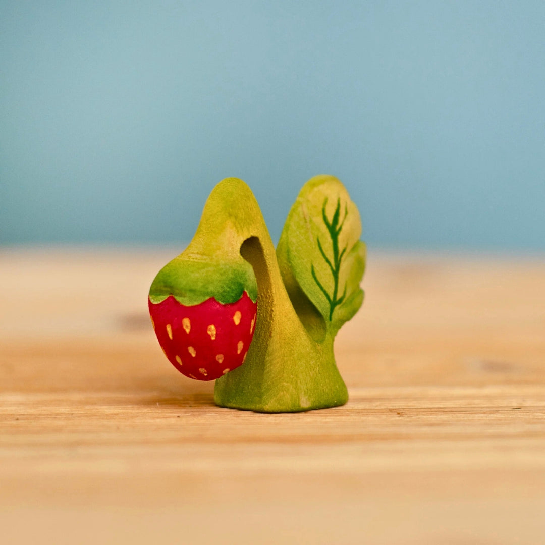 BumbuToys Wooden Plant Figure - Strawberry for Small World Play - Online, Australia