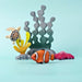 BumbuToys Wooden Sea Animal - Clown Fish for Small World Play from Australia