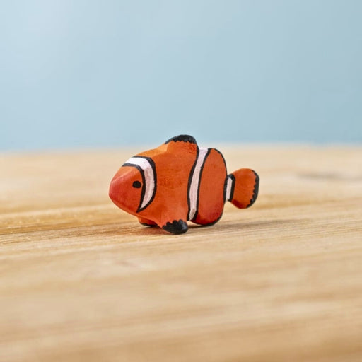 BumbuToys Wooden Sea Animal - Clown Fish for Small World Play from Australia
