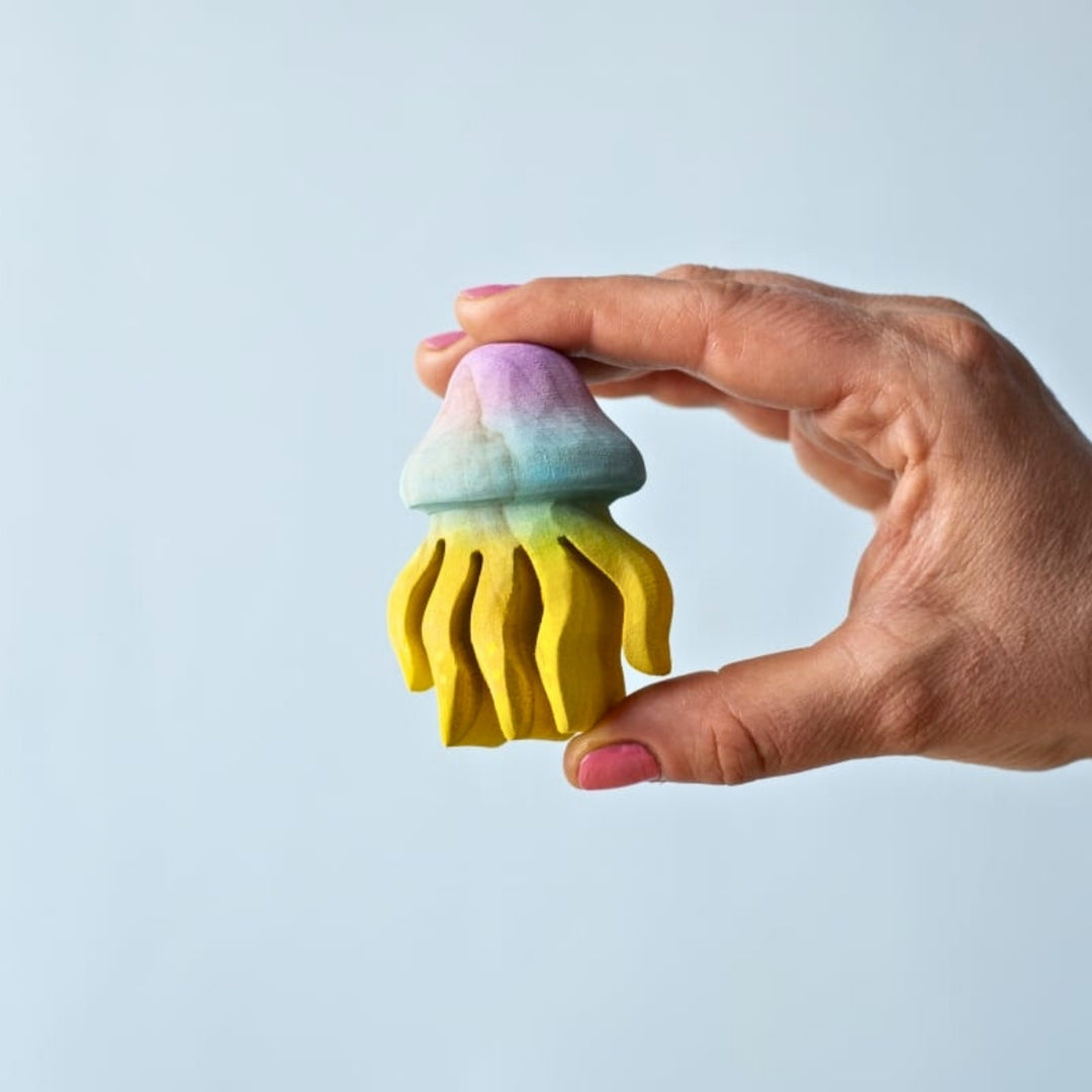 BumbuToys Wooden Sea Animal - Jellyfish for Small World Play from Australia