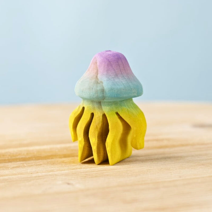 BumbuToys Wooden Sea Animal - Jellyfish for Small World Play from Australia