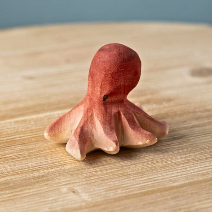 BumbuToys Wooden Sea Animal - Octopus for Small World Play from Australia