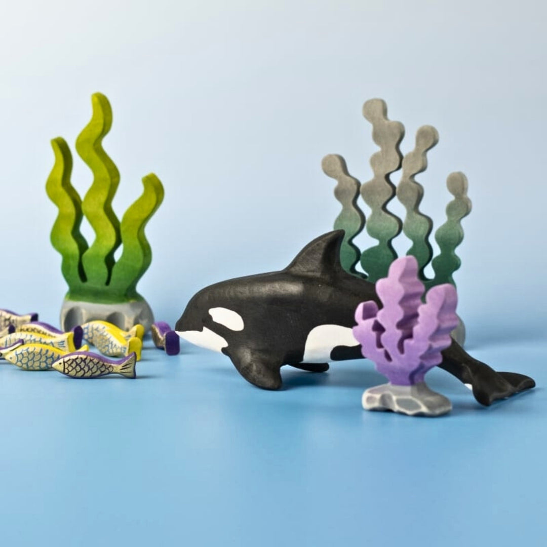 BumbuToys Wooden Sea Animal - Orca for Small World Play from Australia