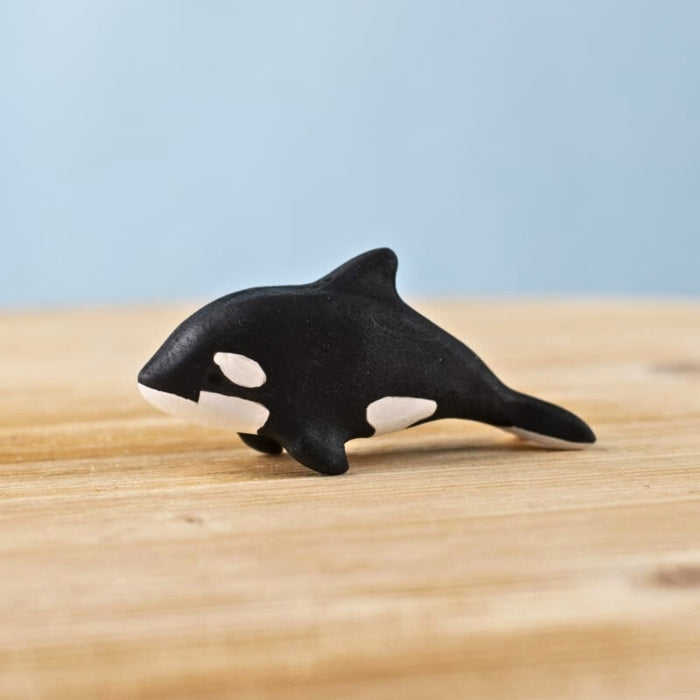 BumbuToys Wooden Sea Animal - Orca Baby for Small World Play from Australia