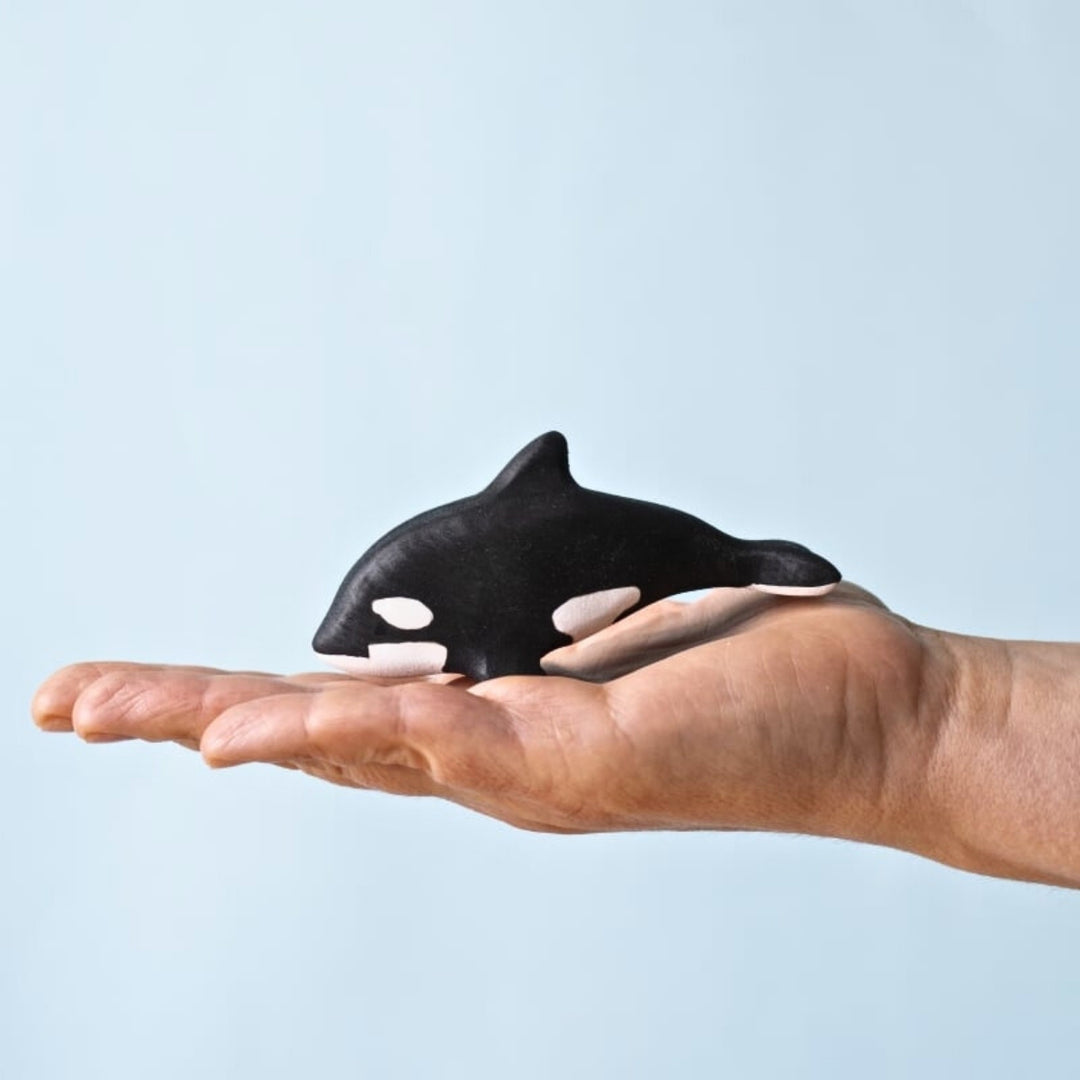 BumbuToys Wooden Sea Animal - Orca Baby for Small World Play from Australia