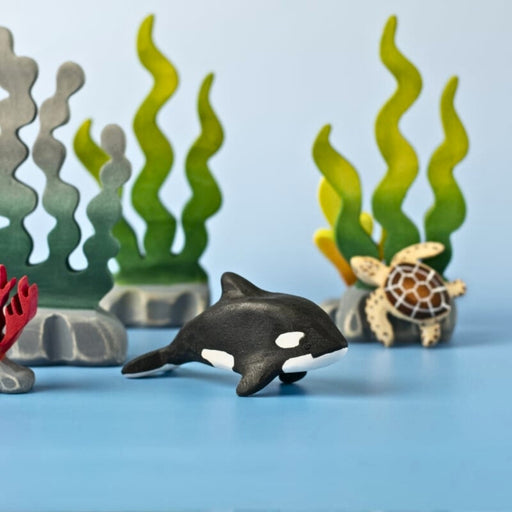 BumbuToys Wooden Sea Animal - Orca Baby for Small World Play from Australia