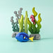 BumbuToys Wooden Sea Animal - Royal Blue Fish for Small World Play from Australia
