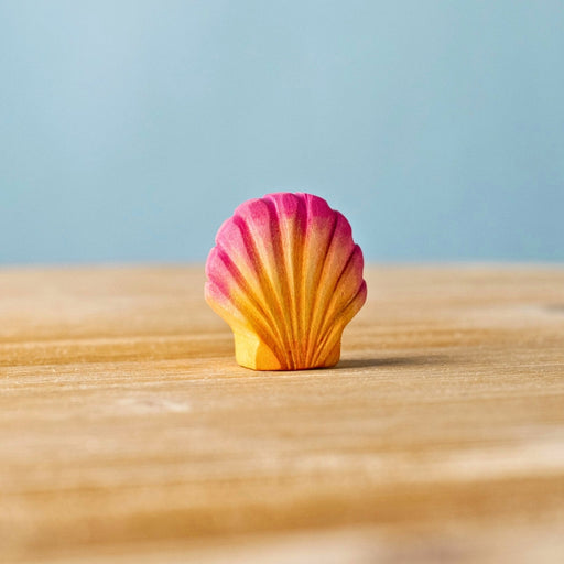 BumbuToys Wooden Sea Animal - Seashell - Pink for Small World Play from Australia