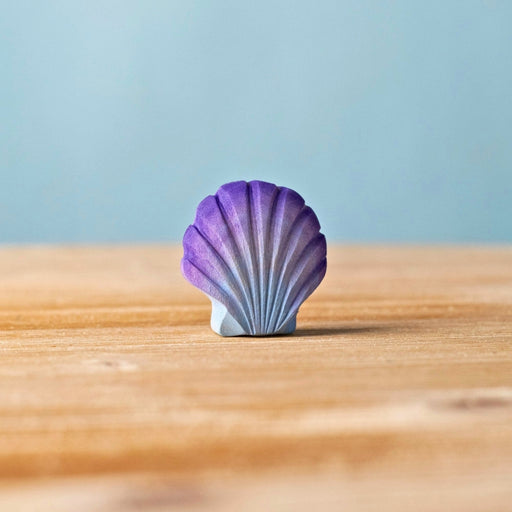 BumbuToys Wooden Sea Animal - Seashell - Violet for Small World Play from Australia