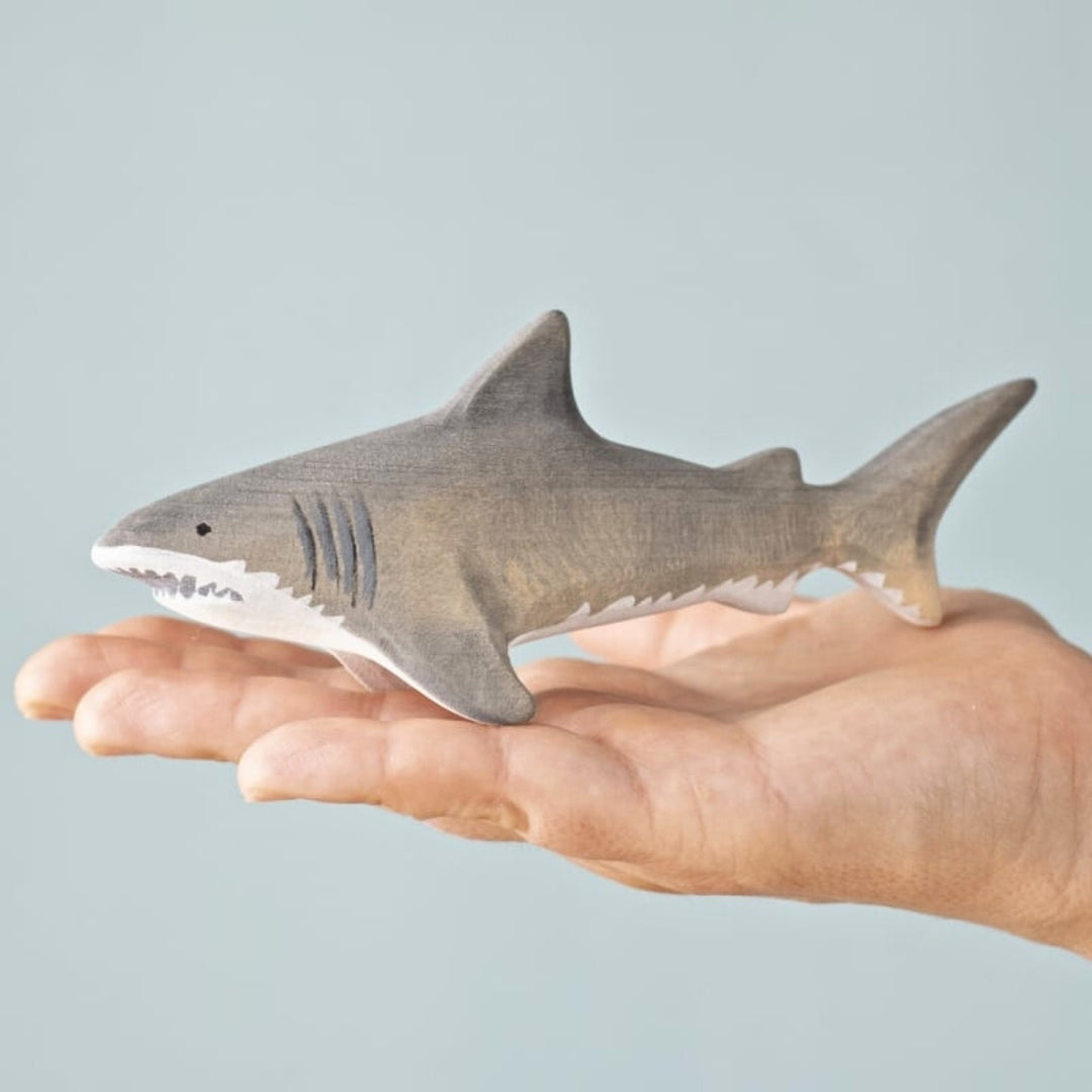 BumbuToys Wooden Sea Animal - Shark for Small World Play from Australia