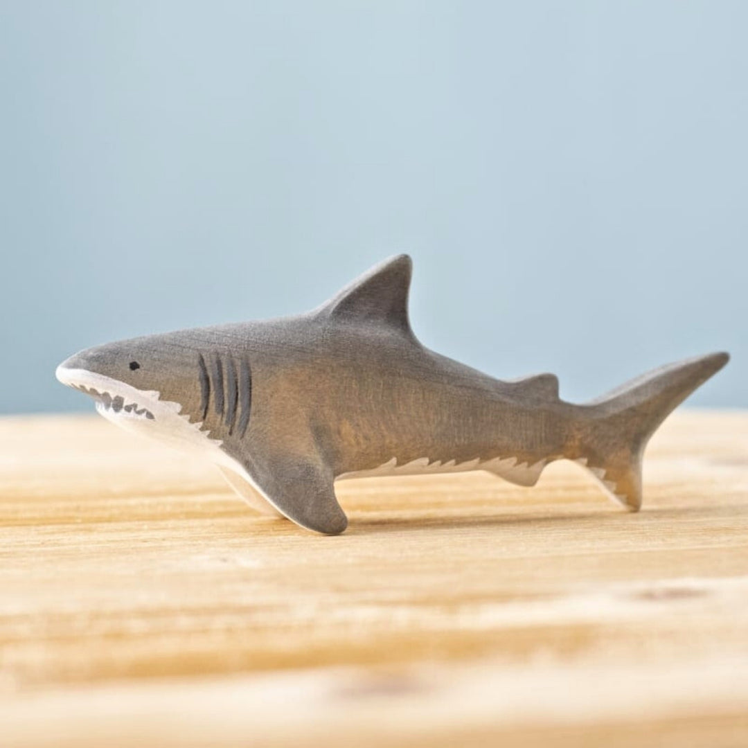 BumbuToys Wooden Sea Animal - Shark for Small World Play from Australia