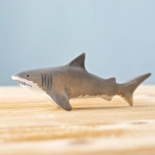 BumbuToys Wooden Sea Animal - Shark for Small World Play from Australia